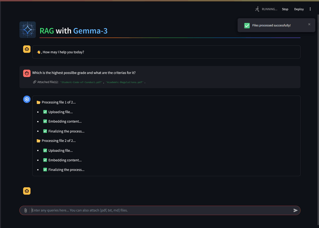 RAG file and embedding steps