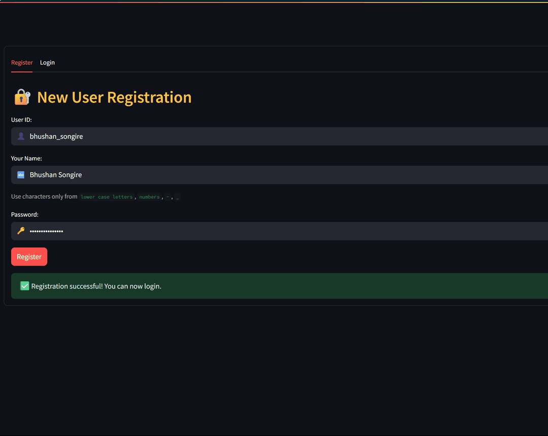 RAG user authentication